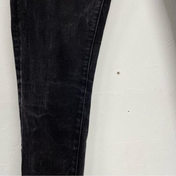 Articles of Society Black Acid Wash Dylan Slim Jeans Womens 31 Denim Zip Fly - Picture 3 of 11